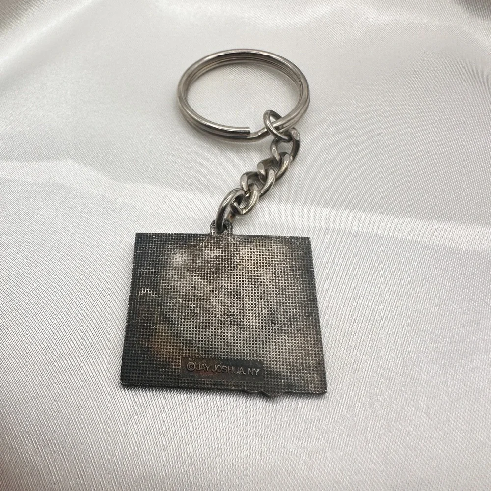 Vintage 80s Times So New York City Keychain 42nd St Yellow Taxi Souvenir Jewelry
